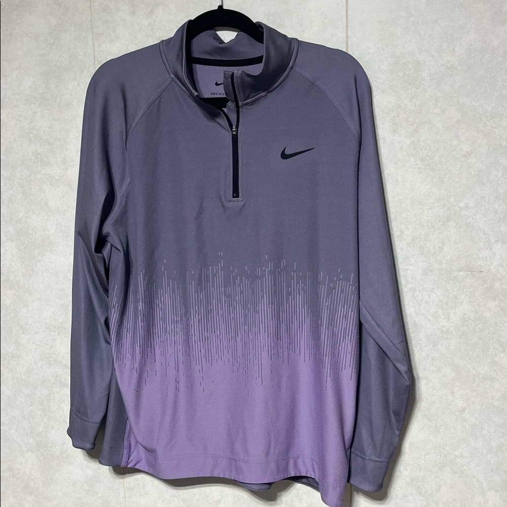 Nike FD5833-509 men’s large lavender golf pullover quarter zip DriFit ADV